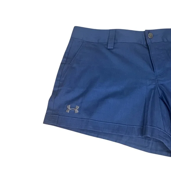 Under Armour Women's Navy Blue HeatGear Golf Casual Shorts Size 14 NWT - Picture 3 of 7